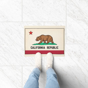 Retro Golden State Bear California Republic Doormat