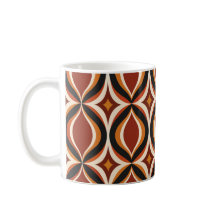 Retro Golden Waves Rust Mug