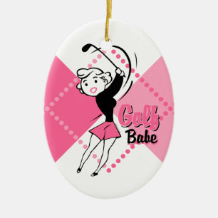 Retro Golf Babe Ornament