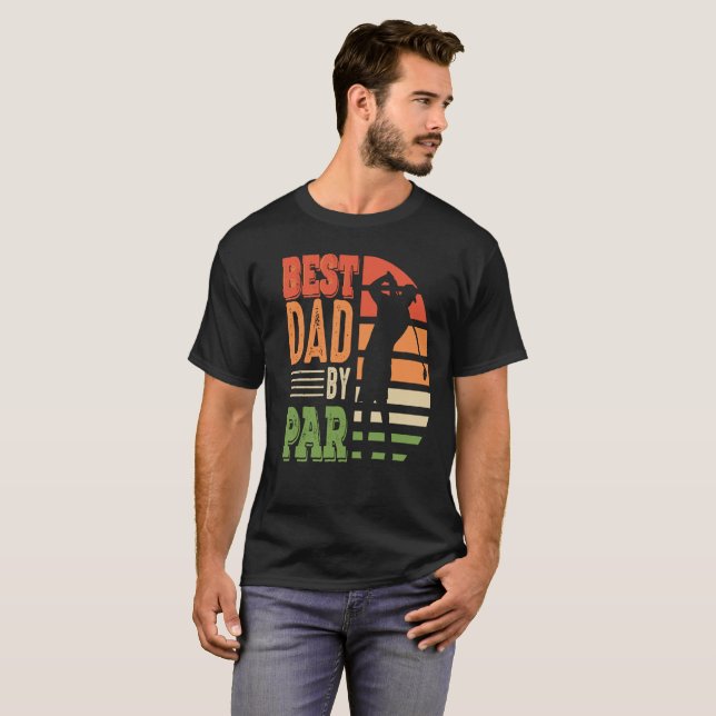 RETRO GOLF BEST DAD BY PAR T-Shirt (Front Full)