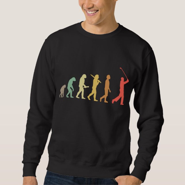 Retro Golf Evolution Gift For Golfers & Golf Playe Sweatshirt (Front)