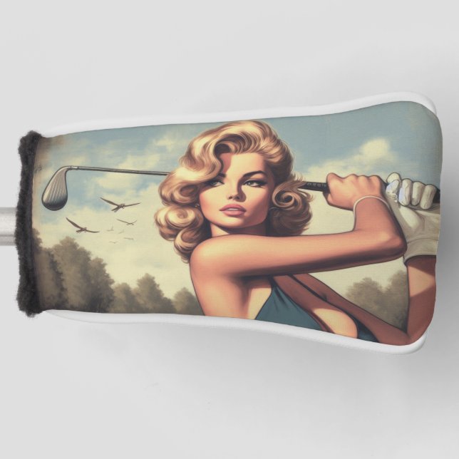 Retro Golf Girl Head Cover (Front)