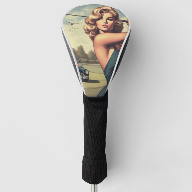Retro Golf Girl Head Cover (Front)