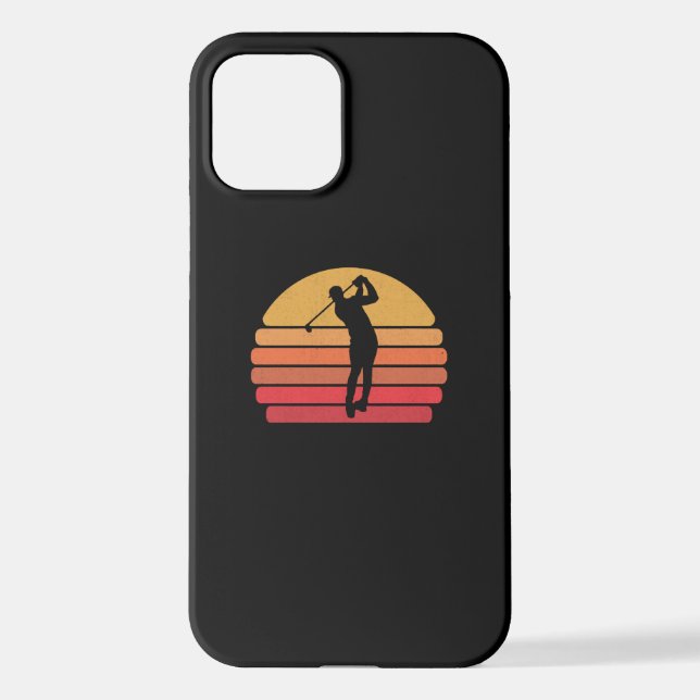 Retro Golf Golfer Vintage Golfing iPhone Case (Back)