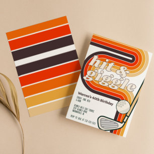 Retro Golf Hit and Giggle Invitation