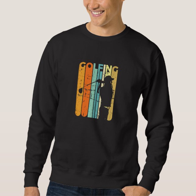 Retro Golf  Vintage Golfer Golf Sweatshirt (Front)