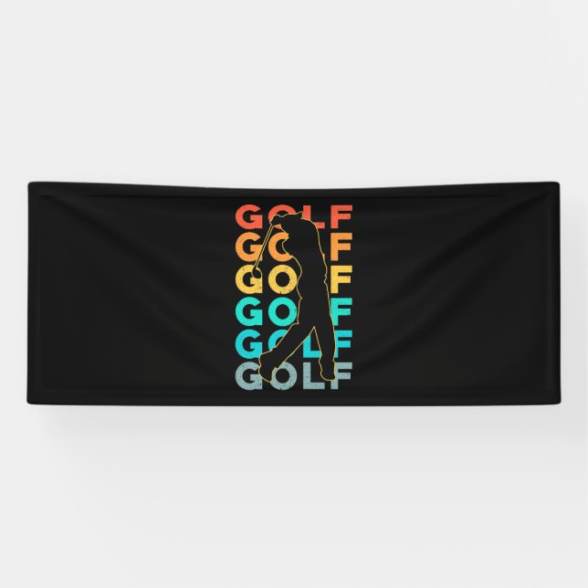 Retro Golfer Banner (Horizontal)