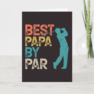 Retro Golfer - Best Papa By Par Card