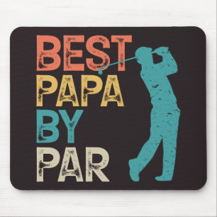 Retro Golfer - Best Papa By Par Mouse Mat