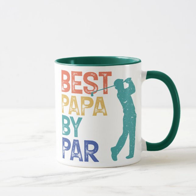 Retro Golfer - Best Papa By Par Mug (Right)