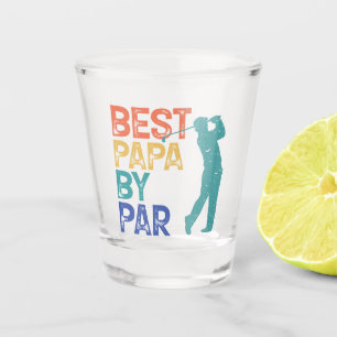 Retro Golfer - Best Papa By Par Shot Glass