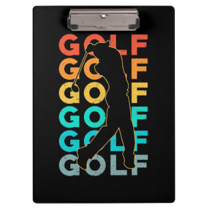 Retro Golfer Clipboard