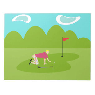Retro Golfer Notepad
