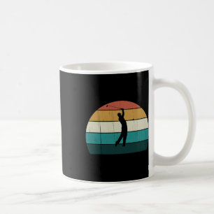 Retro Golfer Swing Vintage Sunset Playing Golf Lov Coffee Mug