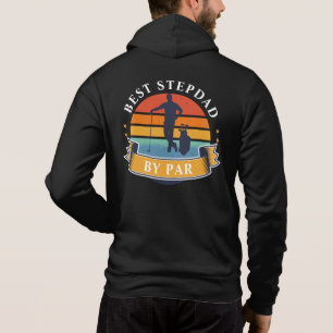 Retro Golfing Best Stepdad By Par Personalised Hoodie
