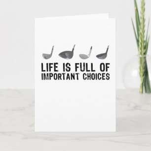 Retro Golfing Gift for Golfer Choices Card