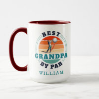 Retro Golfing Lover Grandpa Birthday Custom