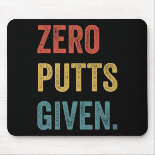 Retro Golfing Men Golf Player Women Zero Putts Giv Mouse Mat
