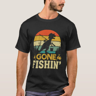 Retro Gone Fishing Shirt Boys Kids Toddler Cute Ba
