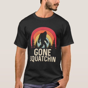 Retro Gone Squatchin Bigfoot Sasquatch T-Shirt