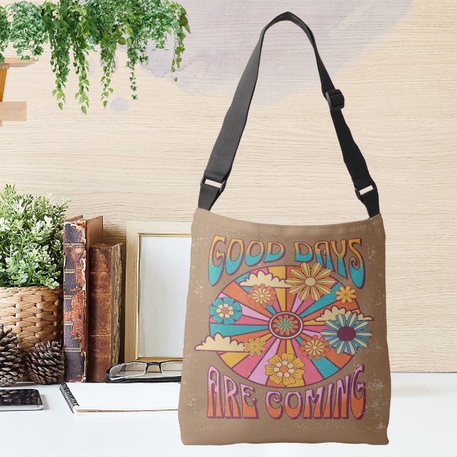 Retro Good Days Are Coming Seventies Crossbody Bag (Creator Uploaded)