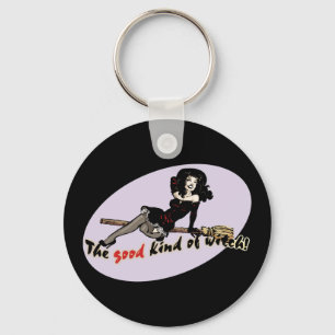 Retro Good Kind of Witch Key Ring