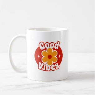 Retro Good Vibes Flower 70s Floral Po Coffee Mug