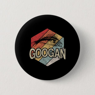 Retro Googan Fish Fishing Vintage Sunset Funny Fis 6 Cm Round Badge