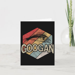 Retro Googan Fish Fishing Vintage Sunset Funny Fis Card