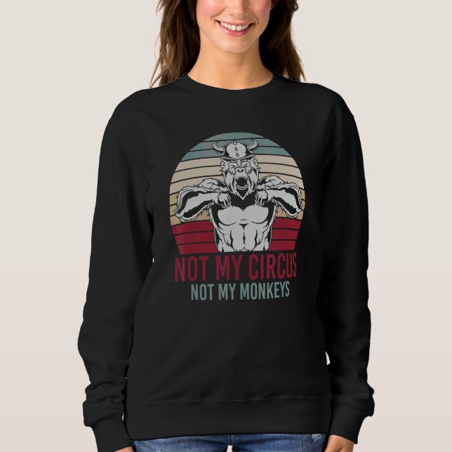 Retro Gorilla Monkey  Circus Zoo Animal Monkey Sweatshirt (Front)