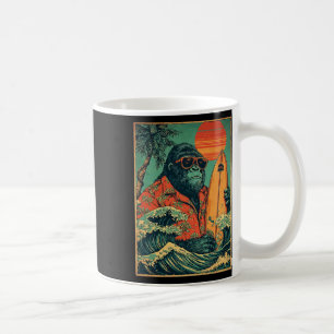 Retro Gorilla Surfer Hawaiian Animal Surfing Beach Coffee Mug
