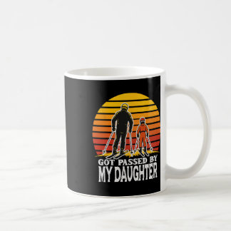 Retro Got Ped By My Daughter Funny Skiing Design  Coffee Mug