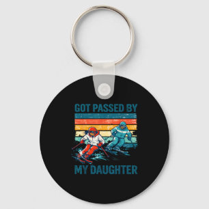 Retro Got Ped By My Daughter Funny Skiing Ski Love Key Ring