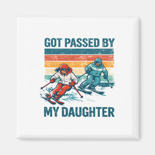 Retro Got Ped By My Daughter Funny Skiing Ski Love Magnet