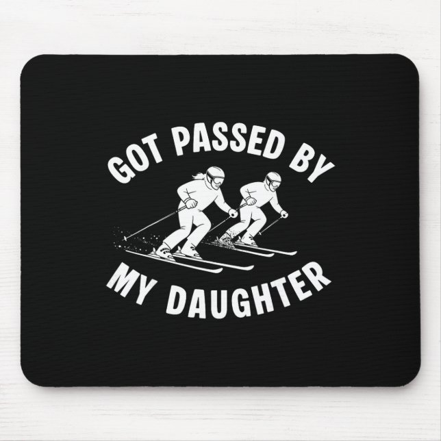 Retro Got Ped By My Daughter Skiing  Mouse Mat (Front)