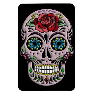 Retro Goth Sugar Skull Magnet