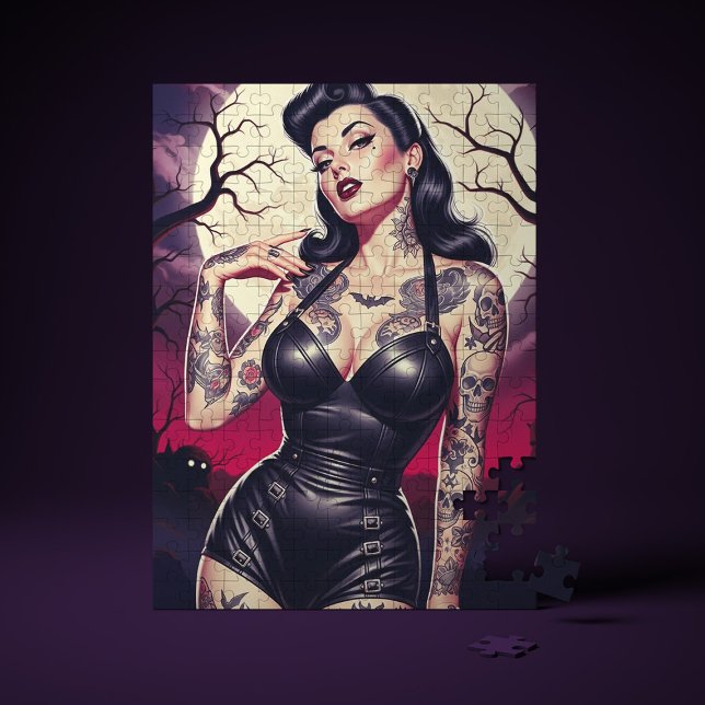 Retro Gothic Girl Jigsaw Puzzle (Creator Uploaded)