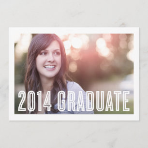 Retro Grad 2014 Graduation Invitation