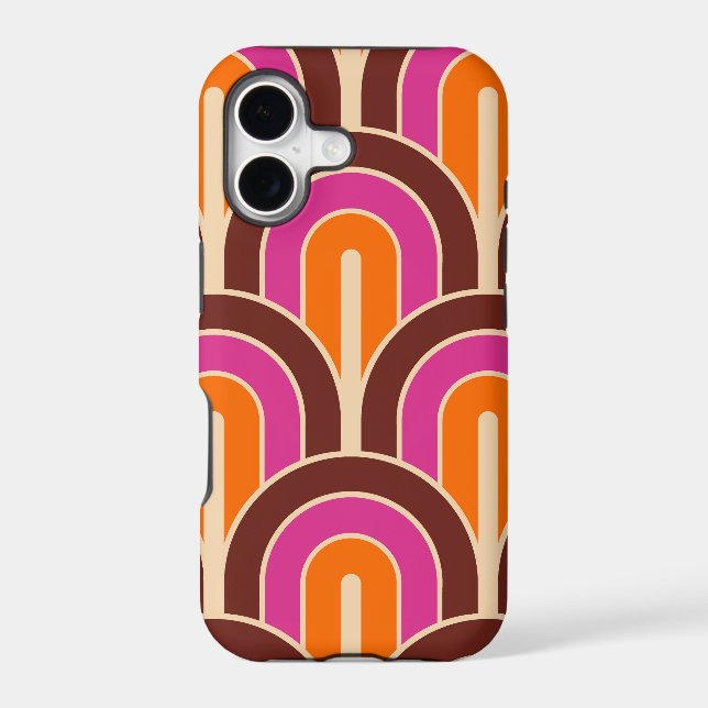 Retro Gradated Geometric Fan Pattern (Back)