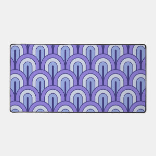 Retro Gradated Geometric Fan Pattern Desk Mat
