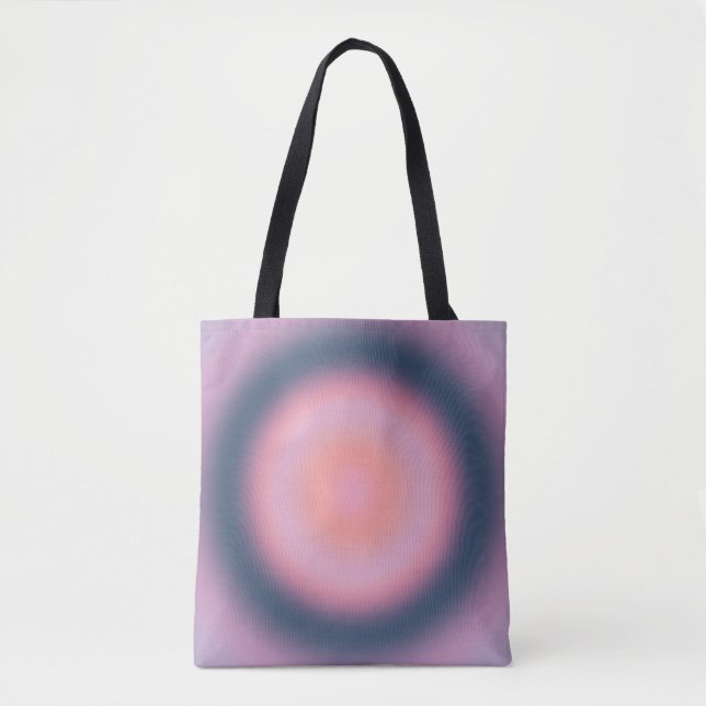 Retro Gradient Lavender Purple Lilac Abstract Aura Tote Bag (Front)
