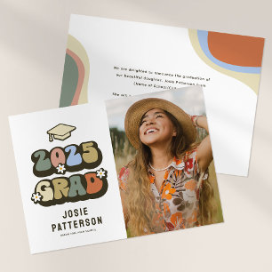 Retro Graduate Photo Graduation Announcement