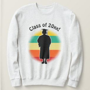 Retro Graduation Graduate Cap & Gown Woman Girl