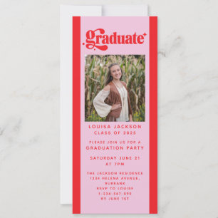 Retro Graduation Party Digital Evite Invitation