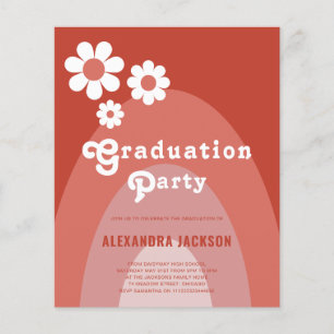 Retro Graduation Party Simple Daisy Flyer
