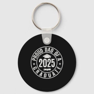 Retro Graduation Proud Dad Of A 2025 Graduate Seni Key Ring