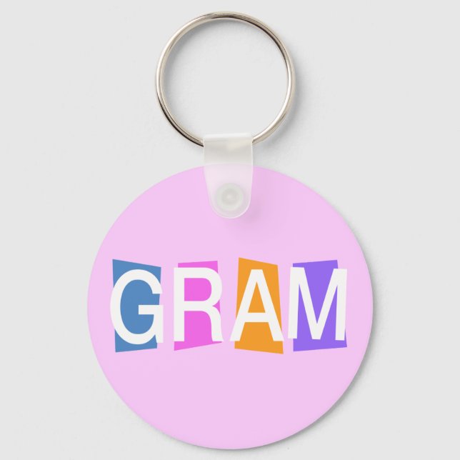 Retro Gram Key Ring (Front)