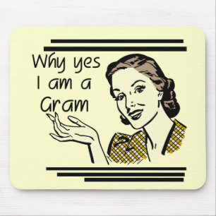 Retro Gram Tshirts and Gifts Mouse Mat