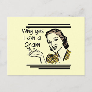 Retro Gram Tshirts and Gifts Postcard