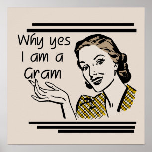 Retro Gram Tshirts and Gifts Poster